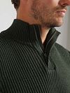 Suitable Mou Pull Demi-Zip Vert Foncé Model / Detail