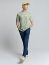 No Excess Stripes T-Shirt Green Model / Voorkant