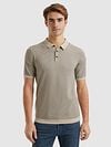 Vanguard Knitted Polo Shirt Print Beige Model / Voorkant