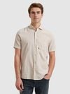 Vanguard Short Sleeve Shirt Linen Blend Ecru Model / Voorkant