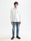 Scotch and Soda Core Oxford Hemd Weiß Model / Voorkant