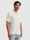 Cast Iron Kurzarm-Shirt Leinen Blend Weiß Model / Voorkant
