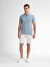 Petrol Denim Short Jackson White Model / Voorkant