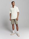 No Excess Short Sleeve Overhemd Linen Blend Wit Model / Voorkant