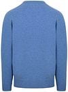 William Lockie V-Neck Lambswool Jeans Melange Product / Achterkant