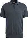 Cast Iron Knitted Half Zip Polo Shirt Structure Blue order online | CPSS2404886-5113 | Suitable Lithuania