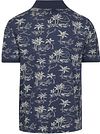 Gant Polo Shirt Palm Print Dusty Navy Product / Achterkant