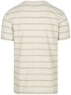 No-Excess T-Shirt Crewneck Jacquard Stripes Ecru Product / Achterkant