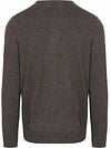 Profuomo Pullover Merino Wool Dark Brown Product / Achterkant