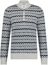 State Of Art Half Zip Grijsblauw Print 13422105 kopen | Suitable