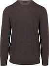 Profuomo Pullover V-Hals Merinowol Donkerbruin Product / Achterkant