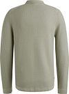 Cast Iron Long Sleeve Half Zip Polo Shirt Structure Light Green Product / Achterkant