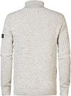 Petrol Kabelstrickjacke Nunam Greige Product / Achterkant