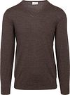 Profuomo Pullover V-Neck Merino Wool Dark Brown order online | PPVJ30026E-H2 | Suitable Lithuania