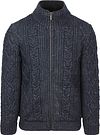 State Of Art Cardigan Cable Zip Melange Navy order online | Suitable