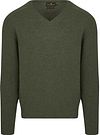 Steppin' Out Pull Col-V Laine Laine D'Agneau Vert Olive SM1201.0004-5103 commander en ligne | Suitable