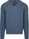Steppin' Out Pullover V-Neck Lambswool Mid Blue order online | SM1201.0004-2002 | Suitable Lithuania