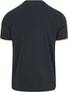 Sun68 Piqué T-Shirt Fluo Stripe Navy Product / Achterkant