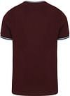 Fred Perry M1588 Twin Tipped T-shirt Bordeaux Product / Achterkant