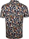 Desoto Polo Print Sea Figures Bleu Foncé Product / Achterkant