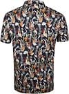 Desoto Polo Print Sea Figures Dark Blue Product / Achterkant