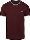 Fred Perry M1588 Twin Tipped T-shirt Bordeaux M1588-Z63 kopen | Suitable