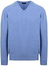 William Lockie Pullover Lambswool V Surf Mid Blue 7092DF-SURF