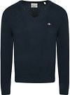 Gant Pullover V-Hals Woolblend Navy Melange 8050274-480 kopen | Suitable
