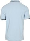 Gant Tipping Piqué Poloshirt Lichtblauw Product / Achterkant