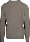 Steppin' Out Pullover Col-V Laine Merino Taupe Product / Achterkant