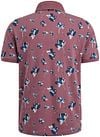 Vanguard Poloshirt Piqué Bloemen Donkerroze Product / Achterkant