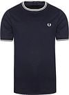 Fred Perry M1588 Twin Tipped T-shirt Donkerblauw