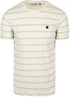 No-Excess T-Shirt Crewneck Jacquard Stripes Ecru 28350450-011 order online | Suitable