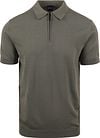 Suitable Half Zip Polo Shirt Green SPE23108DA31ST-940 steel order online | Suitable