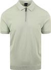 Suitable Half Zip Polo Shirt Light Green SPE23108DA31ST-315 ocean order online | Suitable