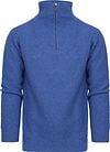 Suitable Half Zip Pullover Wool Blend Blue K-zip kl 242 Mid blue order online | Suitable