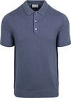 Suitable Heavy Knitted Polo Raw Bleu Denim PO-BU-RAW-25.01 FCD 38901 denim commander en ligne | Suitable