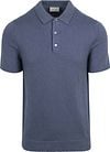 Suitable Heavy Knitted Polo Raw Denim Blau Product