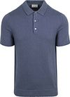 Suitable Heavy Knitted Polo Shirt Raw Denim Blue Product