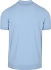 Suitable Knitted Half Zip Polo Lichtblauw Product / Achterkant