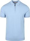 Suitable Knitted Half Zip Polo Shirt Light Blue SPE25108DA31ST-210 order online | Suitable