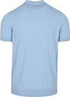Suitable Knitted Polo Demi-Zip Bleu Clair Product / Achterkant