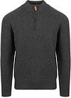 William Lockie Half Zip Pullover Lambswool Charcoal Melange 7096DZ-2 Charcoal order online | Suitable