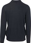 Profuomo Longsleeve Poloshirt Merinowolle Navy Product / Achterkant