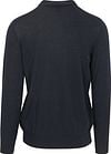 Profuomo Longsleeve Polo Shirt Merino Wool Navy Product / Achterkant