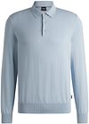 BOSS Polo Gemello Long Sleeve Bleu Clair commander en ligne | 50506025-454 | Suitable Luxembourg