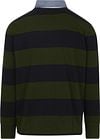 Gant Heavy Rugger Shield Longsleeve Polo Shirt Stripes Navy Green Product / Achterkant