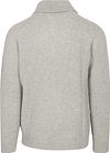 Profuomo Half Zip Pullover Merinowolle Melange Grau Product / Achterkant