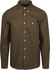 Lyle & Scott Shirt Plain Oxford Olive order online | LW2112V-W485 | Suitable Lithuania