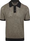 Marc O'Polo Knitted Polo Shirt Stripes Black Beige 524505362054-990 order online | Suitable